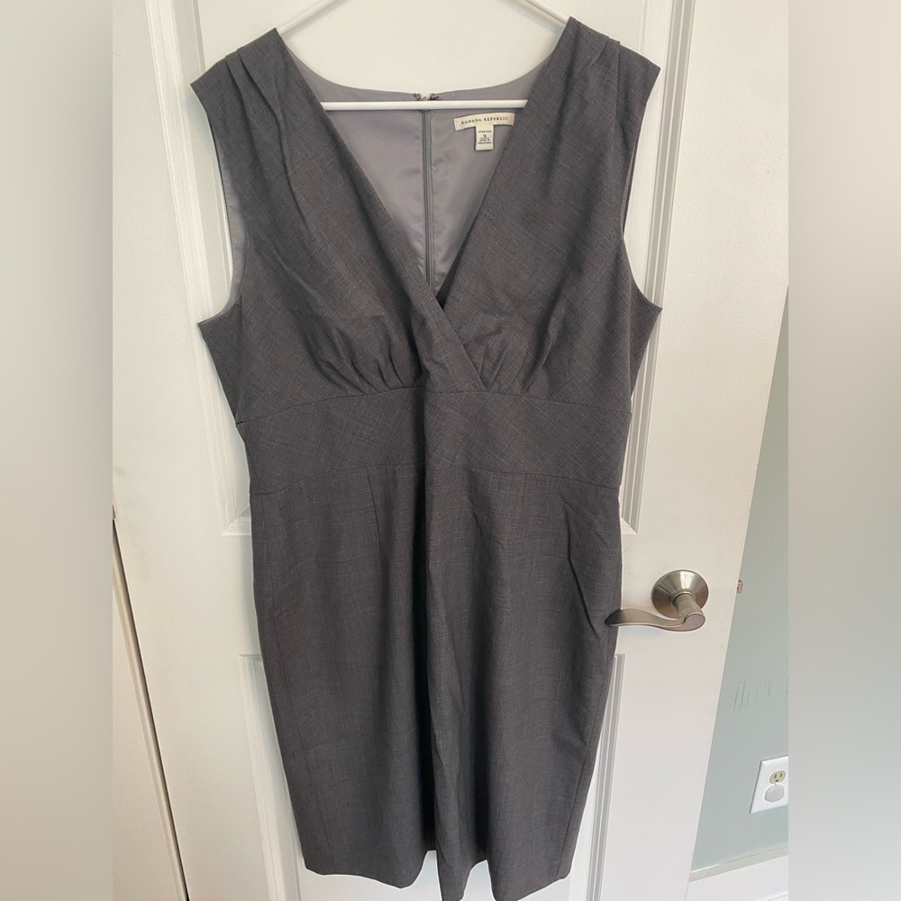 Banana Republic charcoal grey suit dress nwot